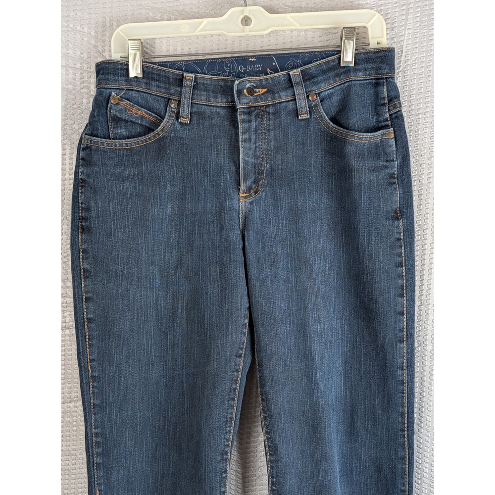 Wrangler Q-Baby Jeans Womens 34x31 Bootcut Dark Wash Stretch Denim No Gap Waist
